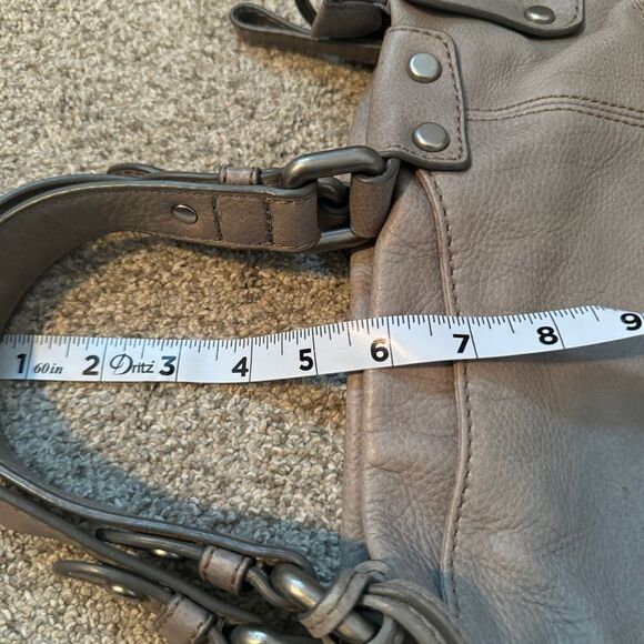 Fossil elephant gray supple leather top handle satchel bag long live vintage bag - Picture 10 of 13